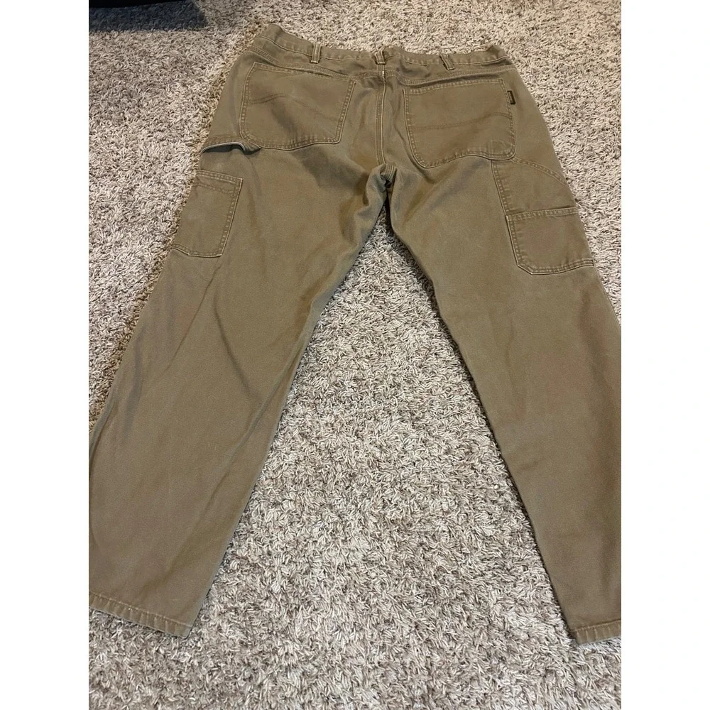 Wolverine Mens Brown‎ Canvas Work Pants 40x32 Rugged Duck Carpenter Utility